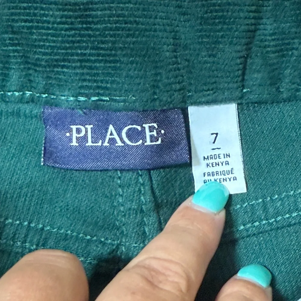 The Children's Place Dark Green Corduroy Kids Pants perfect for Christmas pictur